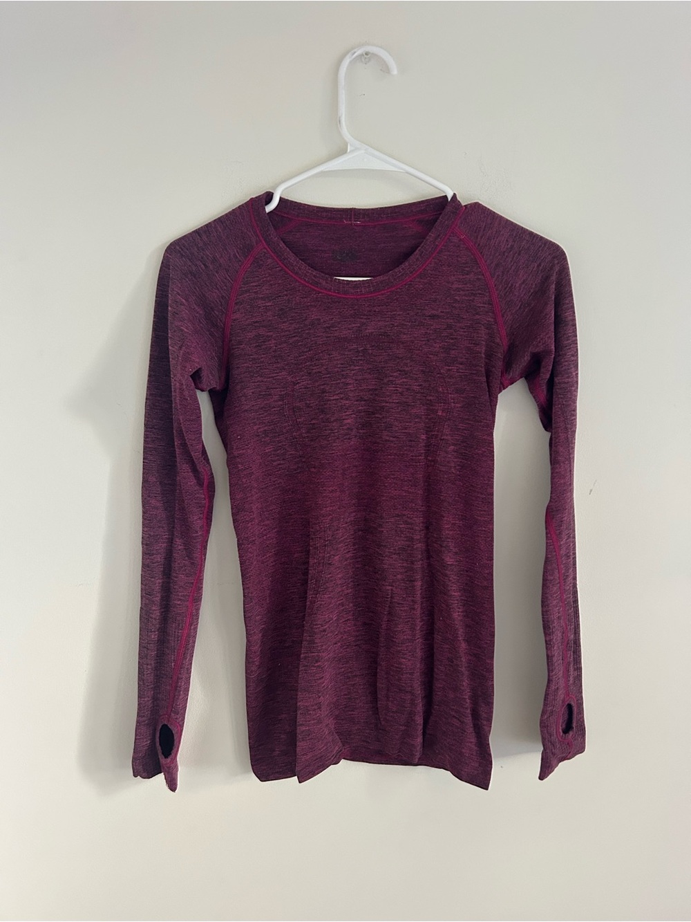 lululemon athletica Long Sleeve Crew Top in Heathered Plum